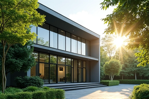 Soulonomics Mastery office building with modern architecture and green surroundings